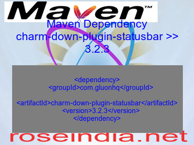 Maven dependency of charm-down-plugin-statusbar version 3.2.3