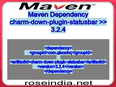 Maven dependency of charm-down-plugin-statusbar version 3.2.4