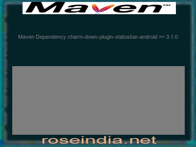 Maven dependency of charm-down-plugin-statusbar-android version 3.1.0