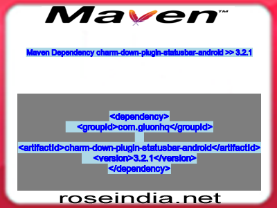 Maven dependency of charm-down-plugin-statusbar-android version 3.2.1
