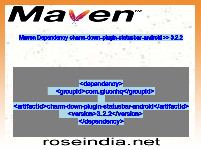 Maven dependency of charm-down-plugin-statusbar-android version 3.2.2