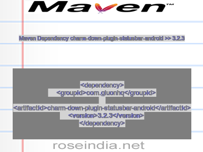 Maven dependency of charm-down-plugin-statusbar-android version 3.2.3