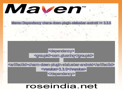 Maven dependency of charm-down-plugin-statusbar-android version 3.3.0