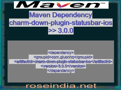 Maven dependency of charm-down-plugin-statusbar-ios version 3.0.0