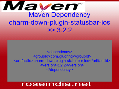 Maven dependency of charm-down-plugin-statusbar-ios version 3.2.2