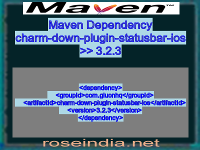 Maven dependency of charm-down-plugin-statusbar-ios version 3.2.3