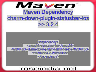 Maven dependency of charm-down-plugin-statusbar-ios version 3.2.4