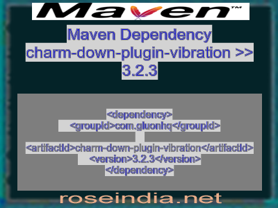 Maven dependency of charm-down-plugin-vibration version 3.2.3
