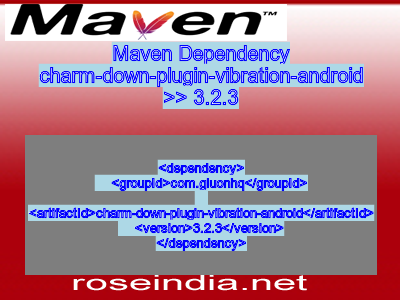 Maven dependency of charm-down-plugin-vibration-android version 3.2.3