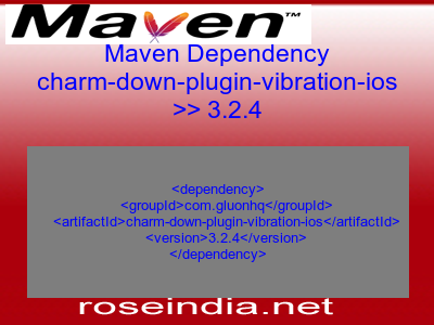 Maven dependency of charm-down-plugin-vibration-ios version 3.2.4