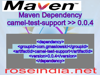 Maven dependency of camel-test-support version 0.0.4