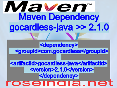 Maven dependency of gocardless-java version 2.1.0