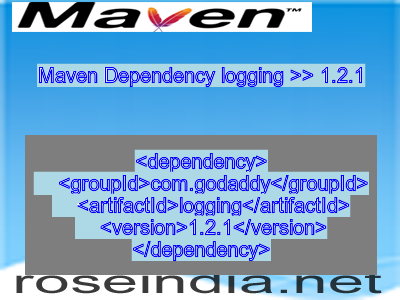 Maven dependency of logging version 1.2.1