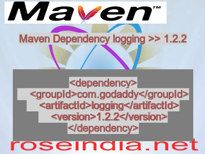 Maven dependency of logging version 1.2.2