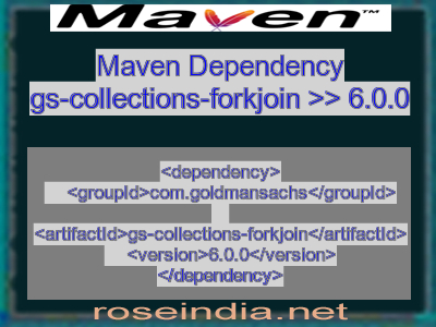 Maven dependency of gs-collections-forkjoin version 6.0.0
