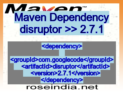 Maven dependency of disruptor version 2.7.1