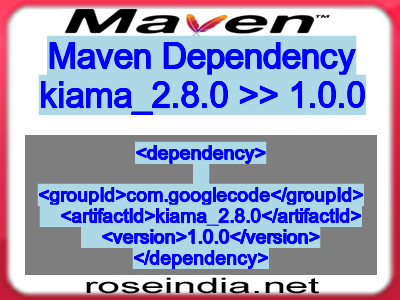 Maven dependency of kiama_2.8.0 version 1.0.0