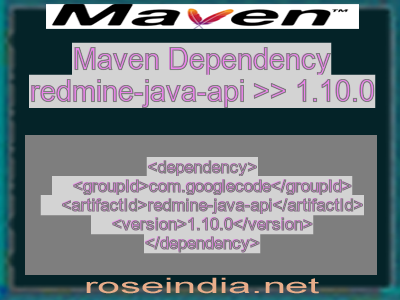 Maven dependency of redmine-java-api version 1.10.0