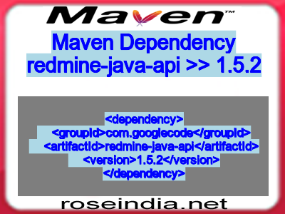 Maven dependency of redmine-java-api version 1.5.2
