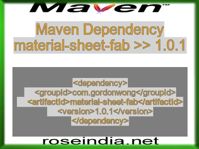 Maven dependency of material-sheet-fab version 1.0.1