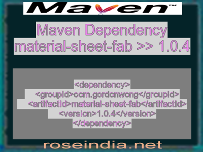 Maven dependency of material-sheet-fab version 1.0.4