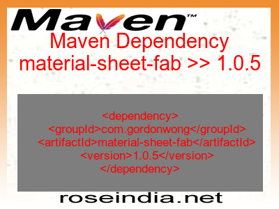 Maven dependency of material-sheet-fab version 1.0.5