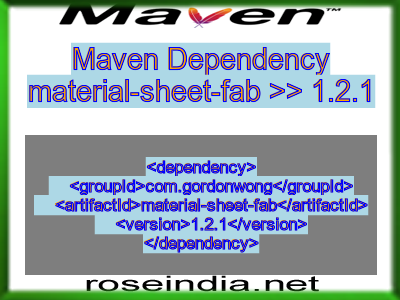 Maven dependency of material-sheet-fab version 1.2.1