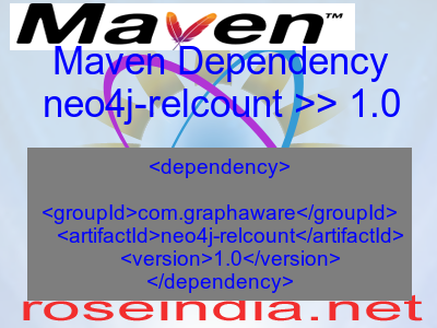 Maven dependency of neo4j-relcount version 1.0