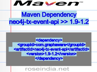 Maven dependency of neo4j-tx-event-api version 1.9-1.2