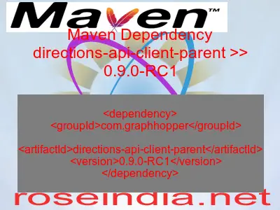 Maven dependency of directions-api-client-parent version 0.9.0-RC1