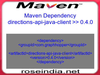 Maven dependency of directions-api-java-client version 0.4.0