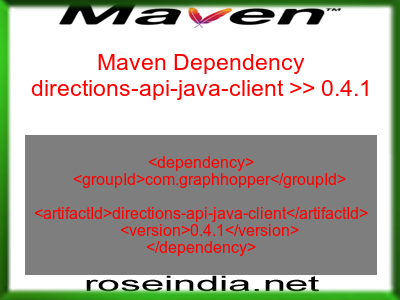 Maven dependency of directions-api-java-client version 0.4.1
