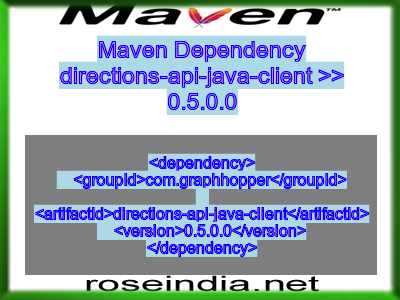Maven dependency of directions-api-java-client version 0.5.0.0