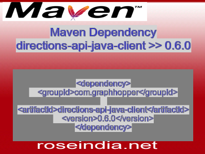 Maven dependency of directions-api-java-client version 0.6.0