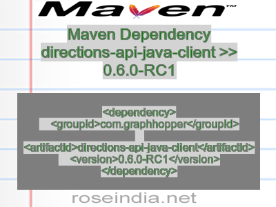 Maven dependency of directions-api-java-client version 0.6.0-RC1
