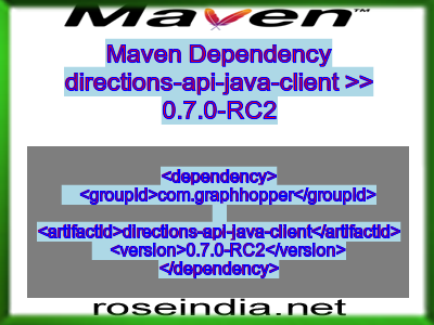 Maven dependency of directions-api-java-client version 0.7.0-RC2