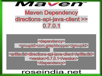 Maven dependency of directions-api-java-client version 0.7.0.1