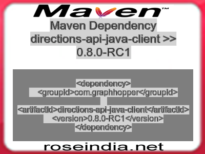 Maven dependency of directions-api-java-client version 0.8.0-RC1