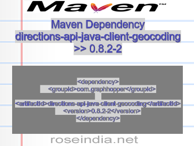 Maven dependency of directions-api-java-client-geocoding version 0.8.2-2