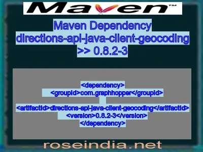 Maven dependency of directions-api-java-client-geocoding version 0.8.2-3