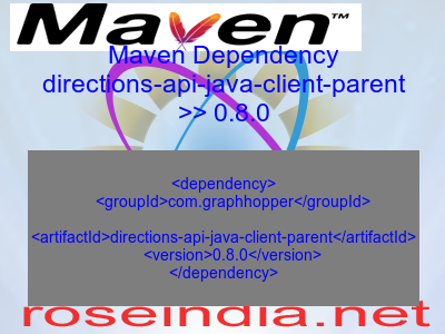 Maven dependency of directions-api-java-client-parent version 0.8.0