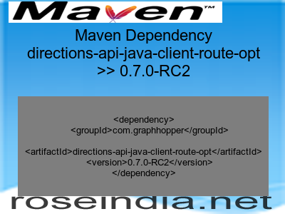 Maven dependency of directions-api-java-client-route-opt version 0.7.0-RC2
