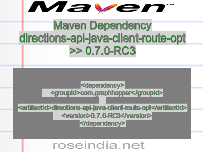 Maven dependency of directions-api-java-client-route-opt version 0.7.0-RC3