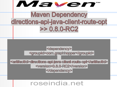 Maven dependency of directions-api-java-client-route-opt version 0.8.0-RC2