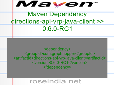 Maven dependency of directions-api-vrp-java-client version 0.6.0-RC1