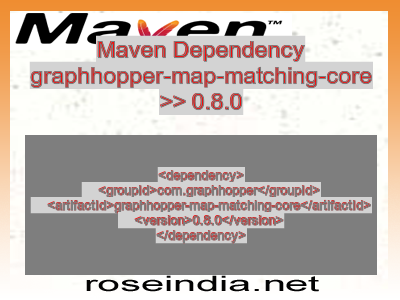 Maven dependency of graphhopper-map-matching-core version 0.8.0