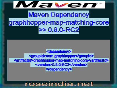 Maven dependency of graphhopper-map-matching-core version 0.8.0-RC2