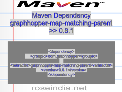 Maven dependency of graphhopper-map-matching-parent version 0.8.1
