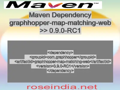 Maven dependency of graphhopper-map-matching-web version 0.9.0-RC1