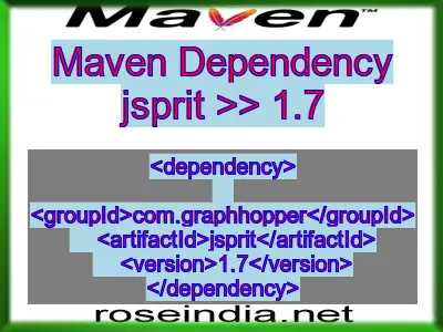 Maven dependency of jsprit version 1.7